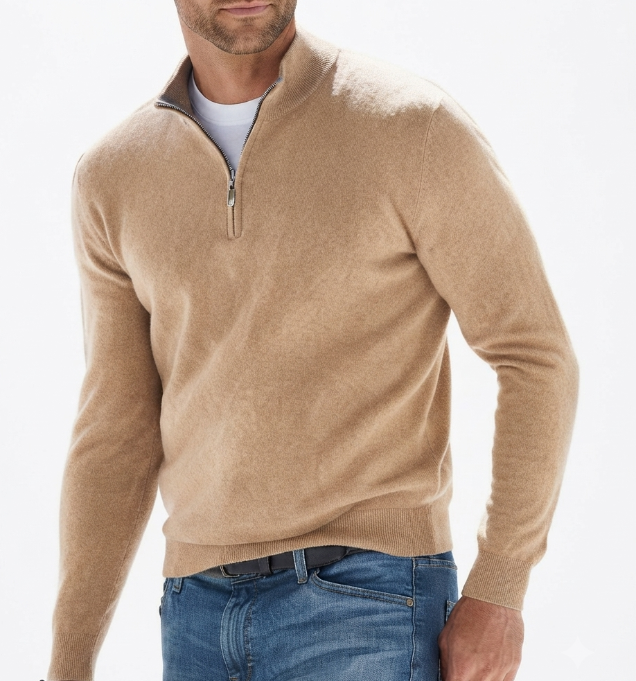 GolfThing Mens Golf Jumper - Quarter Zip Sweater