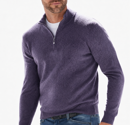 GolfThing Mens Golf Jumper lightweight quarter-zip sweater for athletic mobility and thermal versatility
