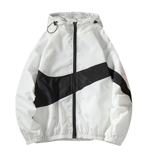 GolfThing Colourblock Golf Windbreaker - White