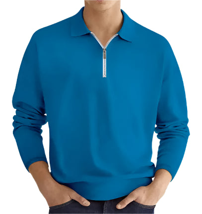 GolfThing Men's Elite Fit Quarter Zip Jumper - Moisture Wicking Apricot