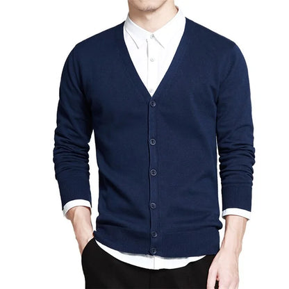 Men's GolfThing Golf Cardigan Sweater - Dark Grey