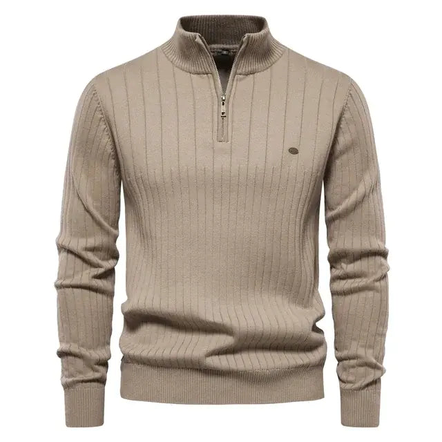 GolfThing High-Quality Club Knit Golf Sweater - Brown