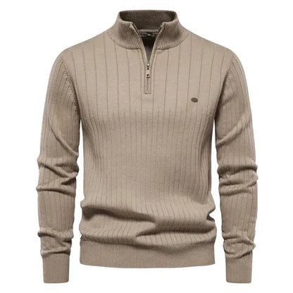 GolfThing High-Quality Club Knit Golf Sweater - Brown