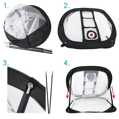 Golf Chipping Net Swing Trainer - Indoor & Outdoor Use