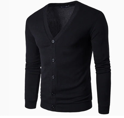 GolfThing Signature Knit Golf Cardigan Sweater - Red