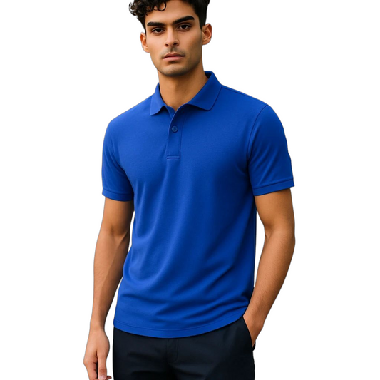 GolfThing Classic Golf Polo Shirt - Blue