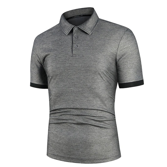 GolfThing Tour Classic Polo Shirt - Dark Grey Black
