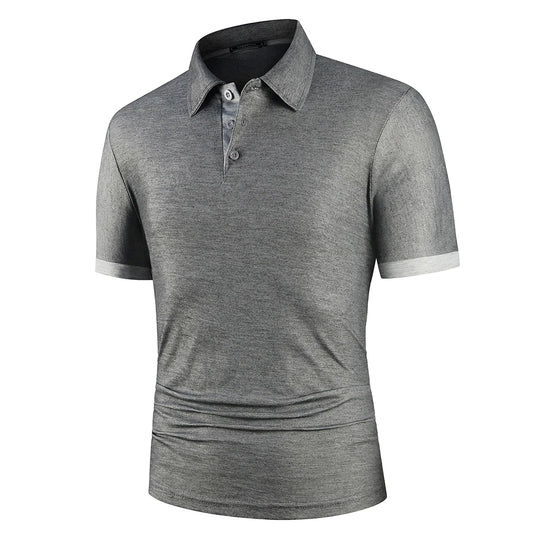 GolfThing Tour Classic Polo Shirt - Dark Grey Light Grey