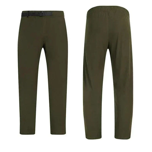 Men's lightweight cooling golf trousers with black belt