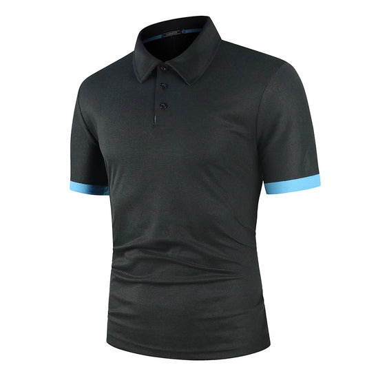 GolfThing Tour Classic Polo Shirt - Black Blue