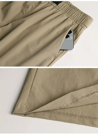 Men's Sporty Cooling Golf Trousers With Black Belt