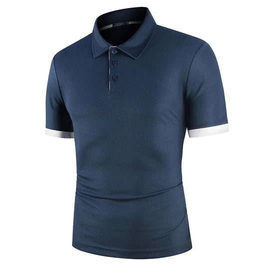 GolfThing Tour Classic Polo Shirt - Navy White