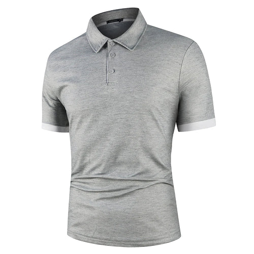 GolfThing Tour Classic Polo Shirt - Light Grey White