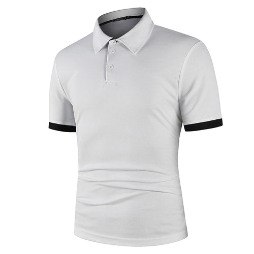 GolfThing Tour Classic Polo Shirt - White Black