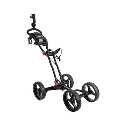 Golf Trolley - Foldable Lightweight Compact 4 Wheel Golf Cart With Adjustable Umbrella Holder