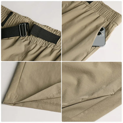 Men's Sporty Cooling Golf Trousers With Black Belt