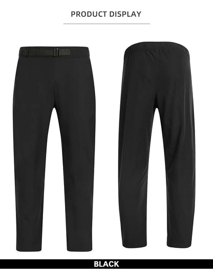 Men's Sporty Cooling Golf Trousers With Black Belt