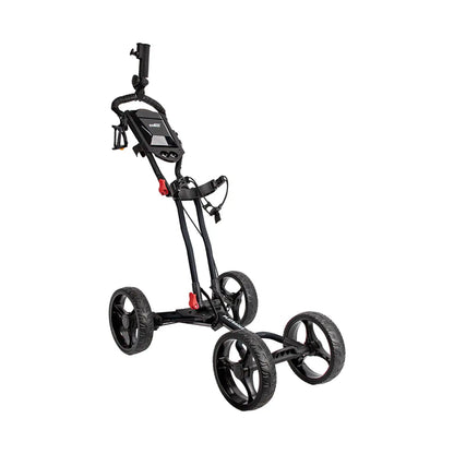 Golf Trolley - Foldable Lightweight Compact 4 Wheel Golf Cart With Adjustable Umbrella Holder