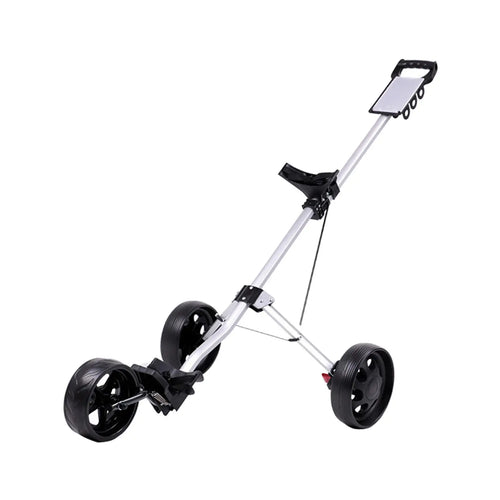 Aluminium Push Pull Golf Cart Lightweight 3 Wheel Caddy Cart Foldable