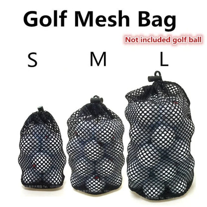 Golf Ball Drawstring Mesh Bags - Holds 15/25/50 Balls