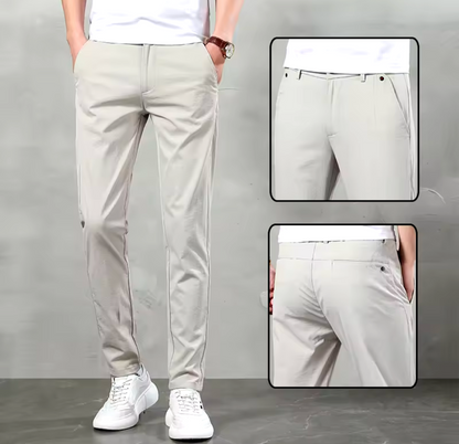 GolfThing Ultra Thin Elasticated Golf Chinos - Light Khaki