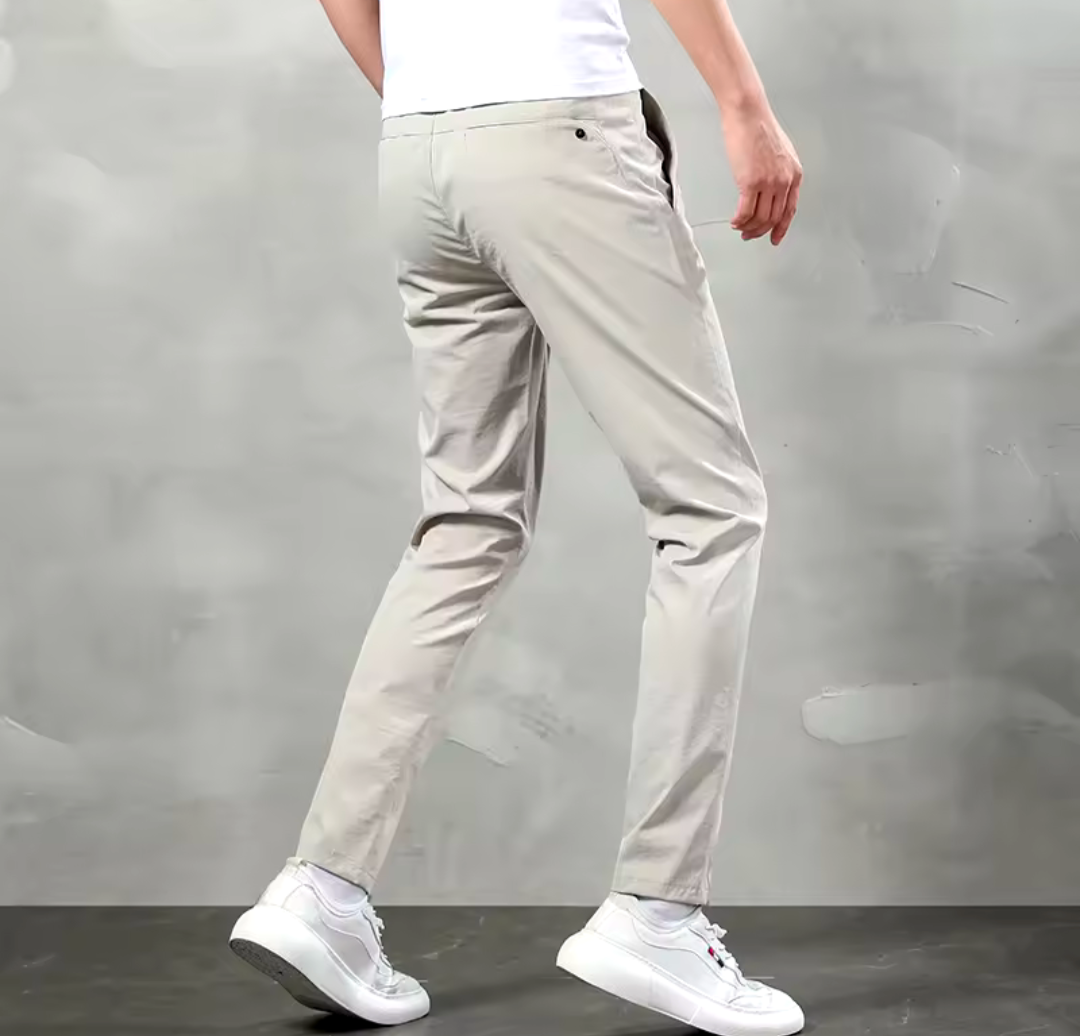 GolfThing Ultra Thin Elasticated Golf Chinos - Light Khaki