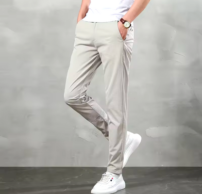 GolfThing Ultra Thin Elasticated Golf Chinos - Light Khaki
