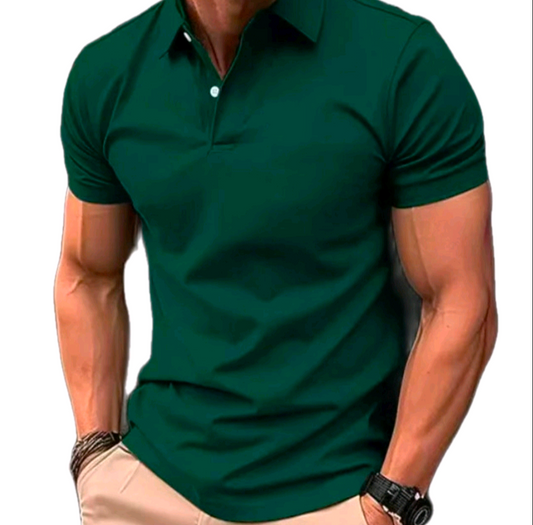 Men’s GolfThing Slim Polo Shirt Dark Green