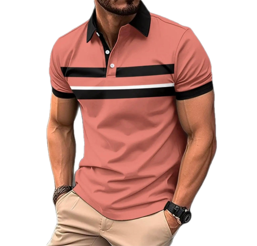 Men's Golf Polo Shirt Pink