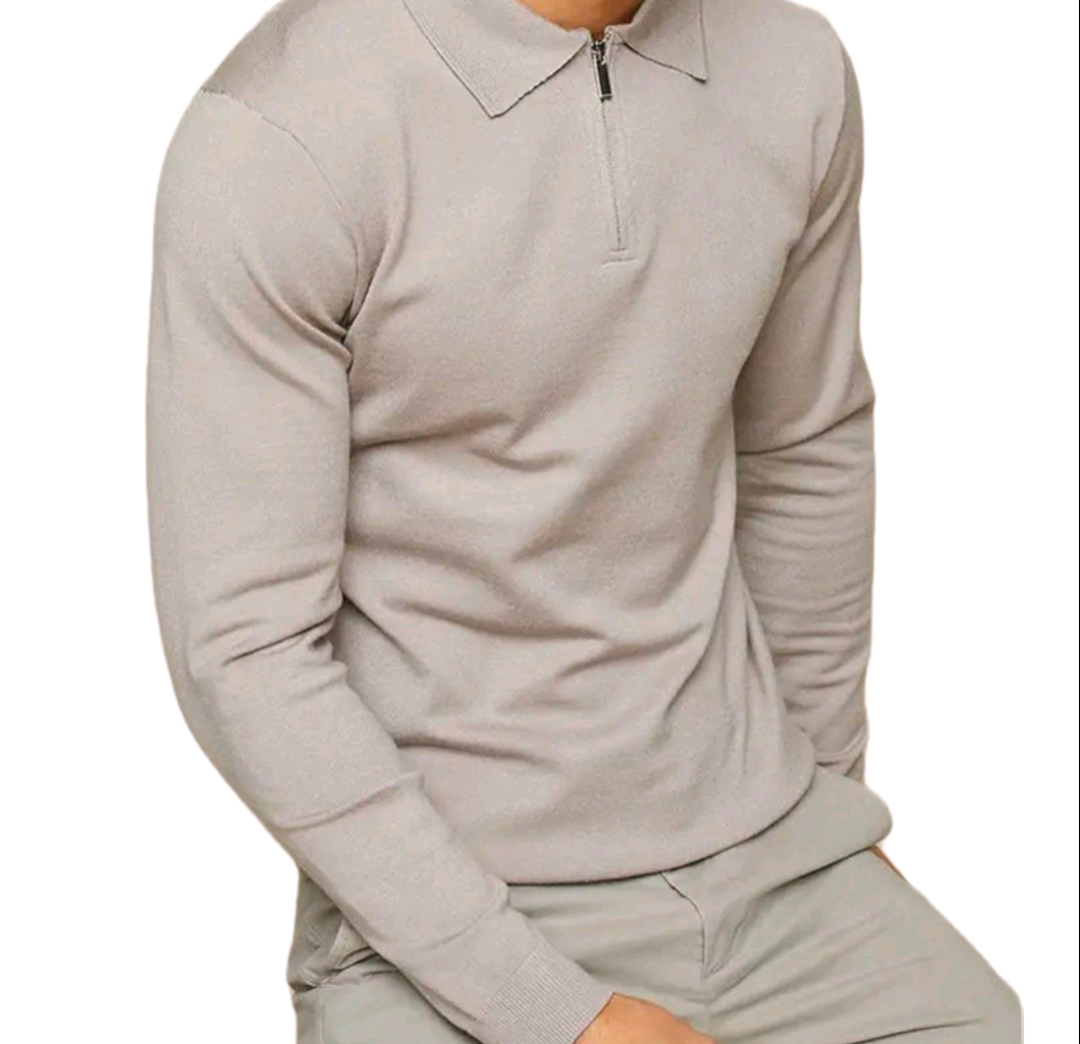 Men's GolfThing Knitted Long Sleeve Polo