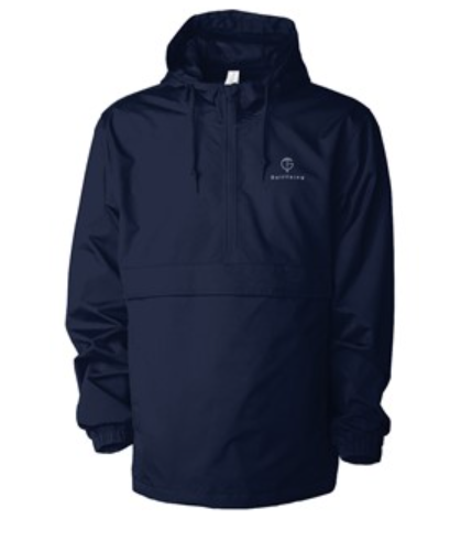 GolfThing Waterproof Half Zip Golf Jacket Navy