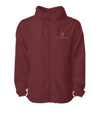 GolfThing Waterproof Lightweight Golf Windbreaker Maroon