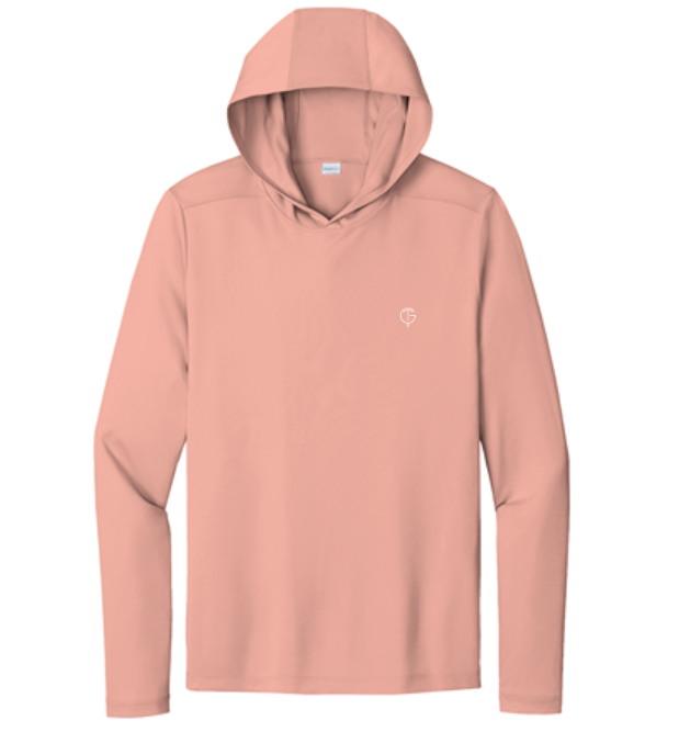 GolfThing TrueForm Golf Hoodie Soft Coral - Moisture Wicking