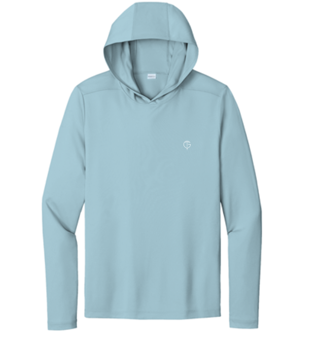 GolfThing TrueForm Golf Hoodie Light Blue - Moisture Wicking