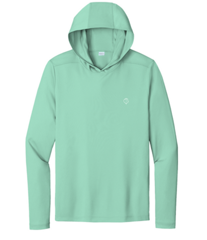 GolfThing TrueForm Golf Hoodie Bright Seafoam - Moisture Wicking