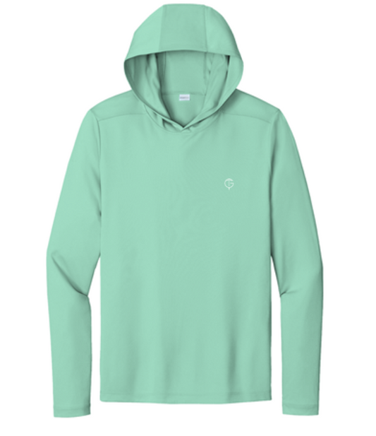 GolfThing TrueForm Golf Hoodie Bright Seafoam - Moisture Wicking