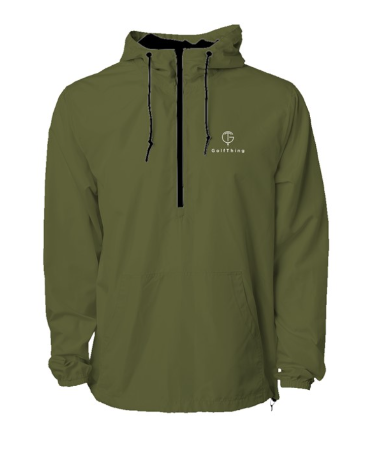 GolfThing Lightweight Golf Windbreaker Khaki