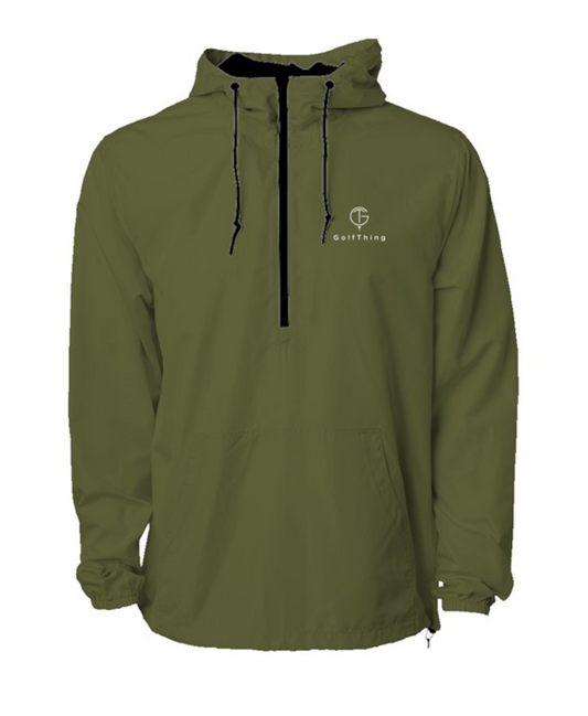 GolfThing Lightweight Golf Windbreaker Khaki