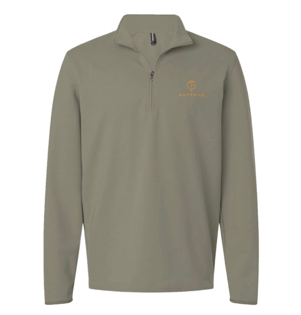 GolfThing Signature Zip Golf Sweater Golf Pine