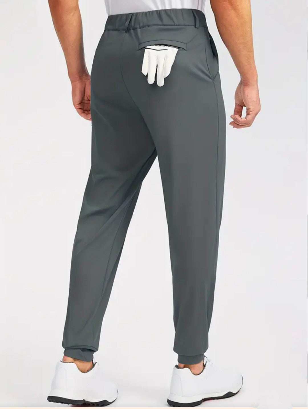 GolfThing FlexFit Golf Joggers with Zipper Pockets - Grey