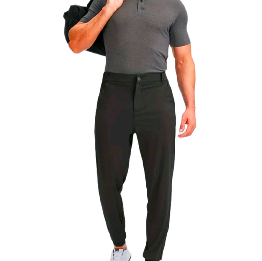GolfThing FlexFit Golf Joggers with Zipper Pockets - Black