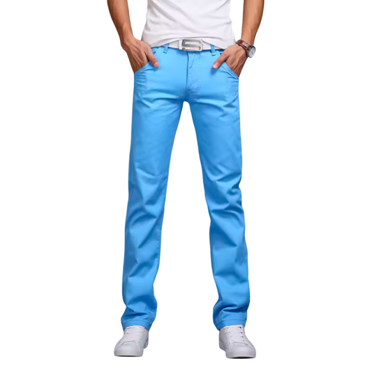 GolfThing Men's Slim Fit Stretch Chinos - Modern Active Fit