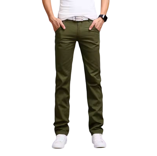GolfThing Men's Slim Fit Stretch Chinos - Modern Active Fit