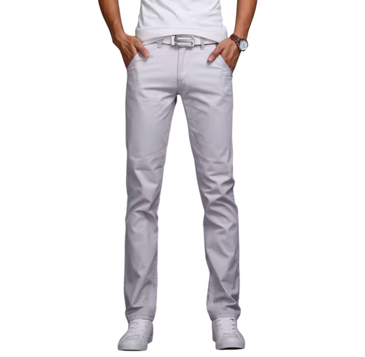 GolfThing Men's Slim Fit Stretch Chinos - Modern Active Fit