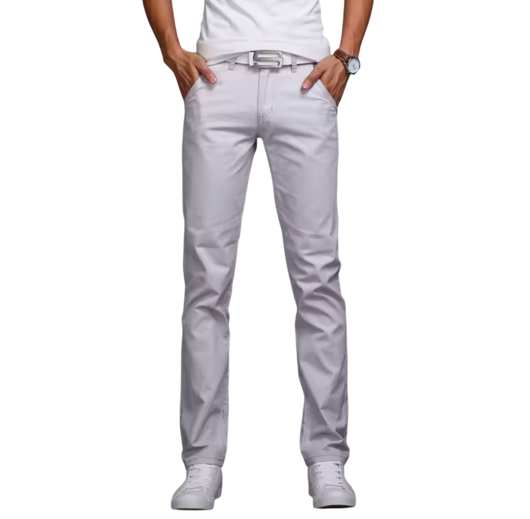 GolfThing Men's Slim Fit Stretch Chinos - Modern Active Fit