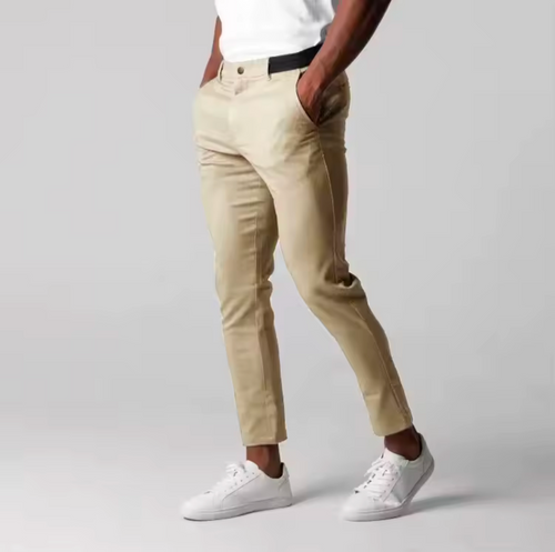 GolfThing Men's Ultra Stretch Chinos – Modern Slim Fit, 4-Way Stretch