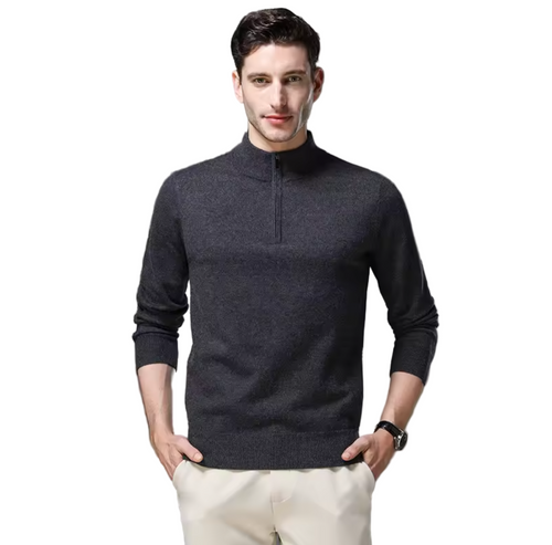 GolfThing Classic Mohair Quarter Zip Jumper - Anti Piling Finish