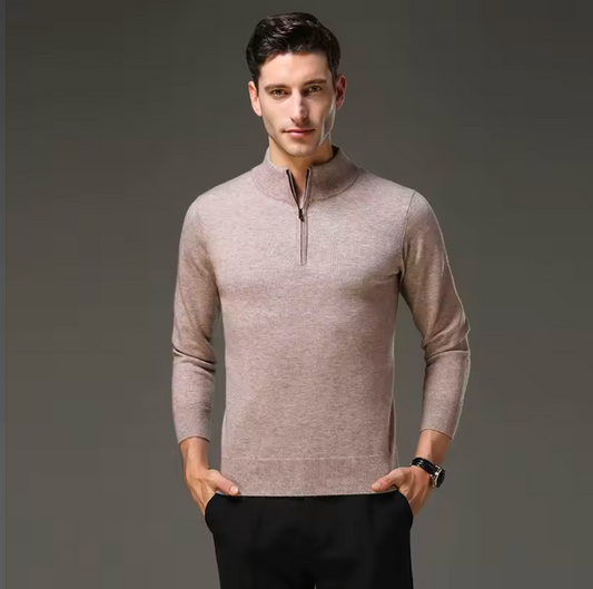 GolfThing Classic Mohair Quarter Zip Jumper - Anti Piling Finish