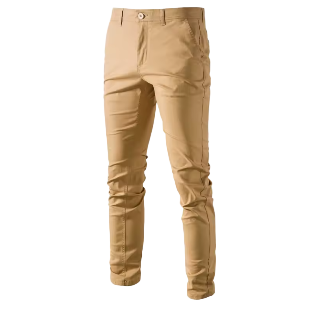 GolfThing Classic Cotton Chinos - Slim Fit Golf Trousers