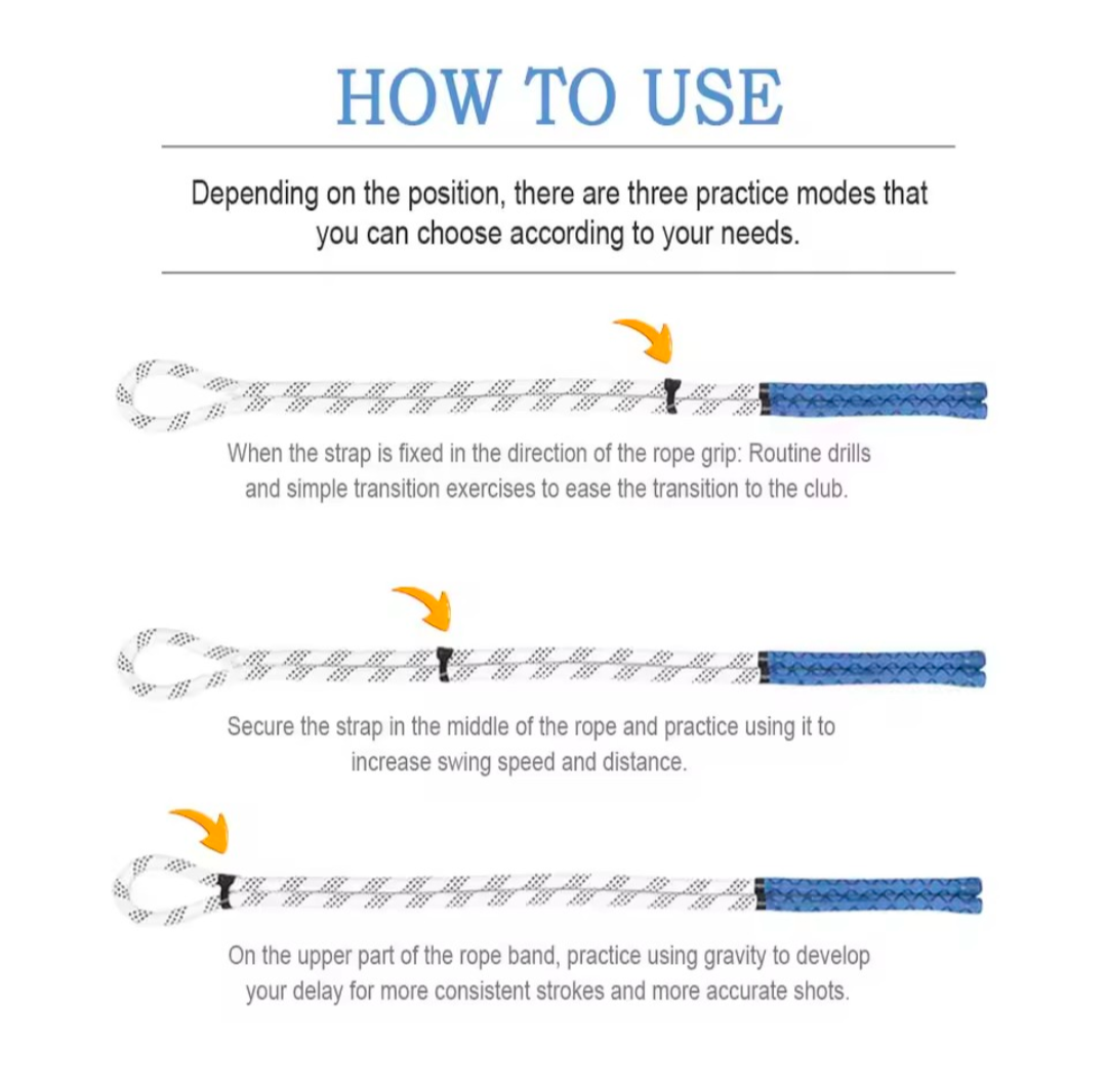 Golf Course Post And Rope GolfThing Golf Swing Training Rope – Golf Thing